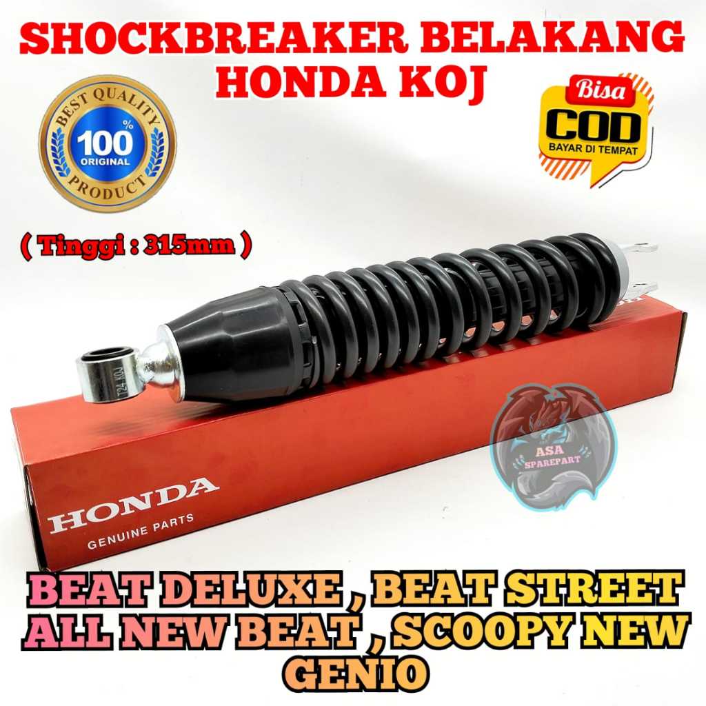 Shock Belakang KOJ asli original Motor Honda Beat Deluxe , Beat Street , All New Beat , Scoopy New ,