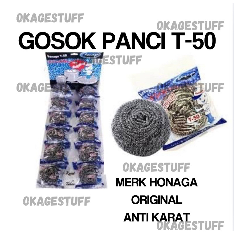 (1 RENTENG = 12 PCS) GOSOK PANCI T30/ GOSOK PANCI HONAGA T50/ KASAK PANCI KAWAT/GOSOK PANCI HONAGA