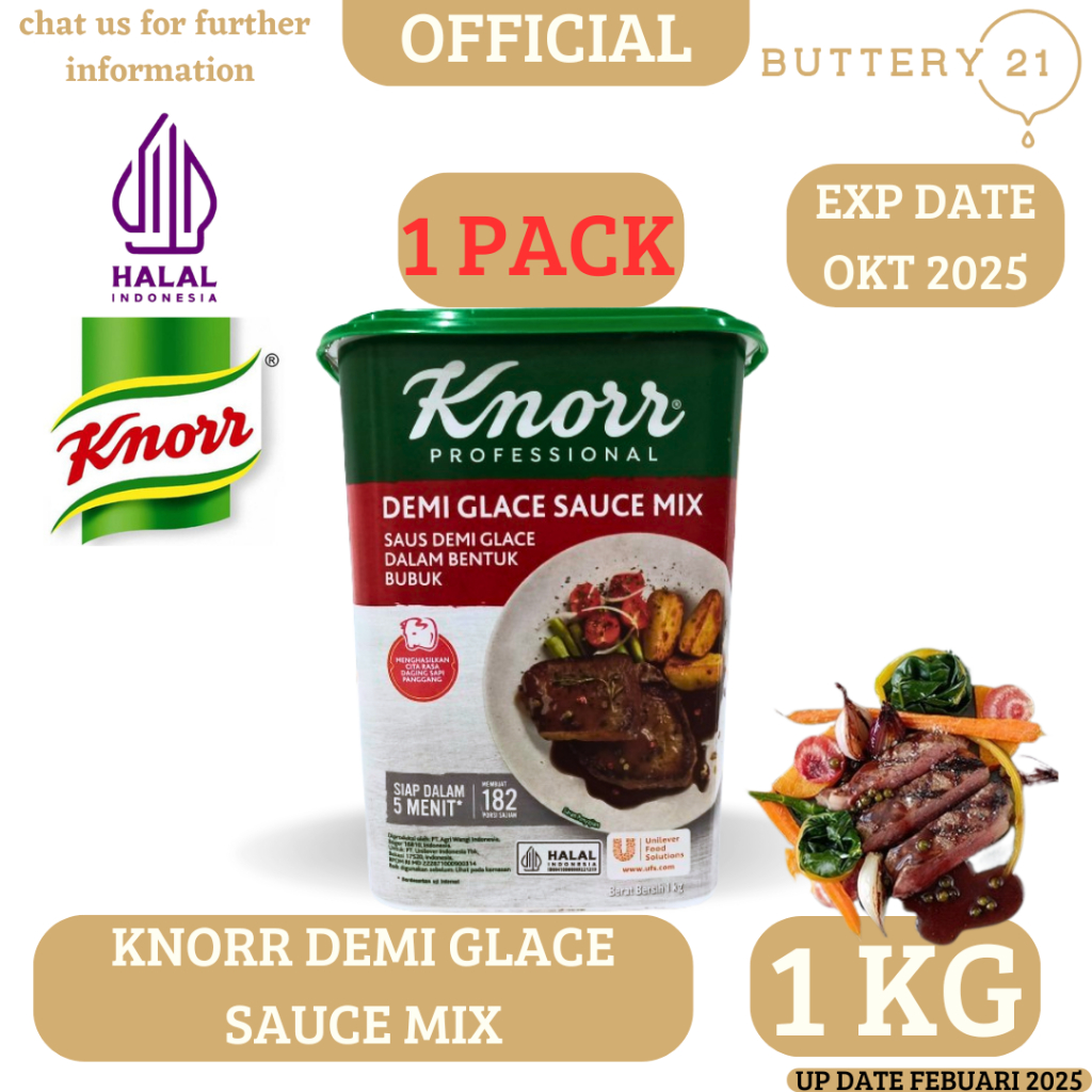

KNORR DEMI GLACE SAUCE MIX 1 KG/SAUS DEMI GLACE DALAM BENTUK BUBUK/BUMBU SAUS