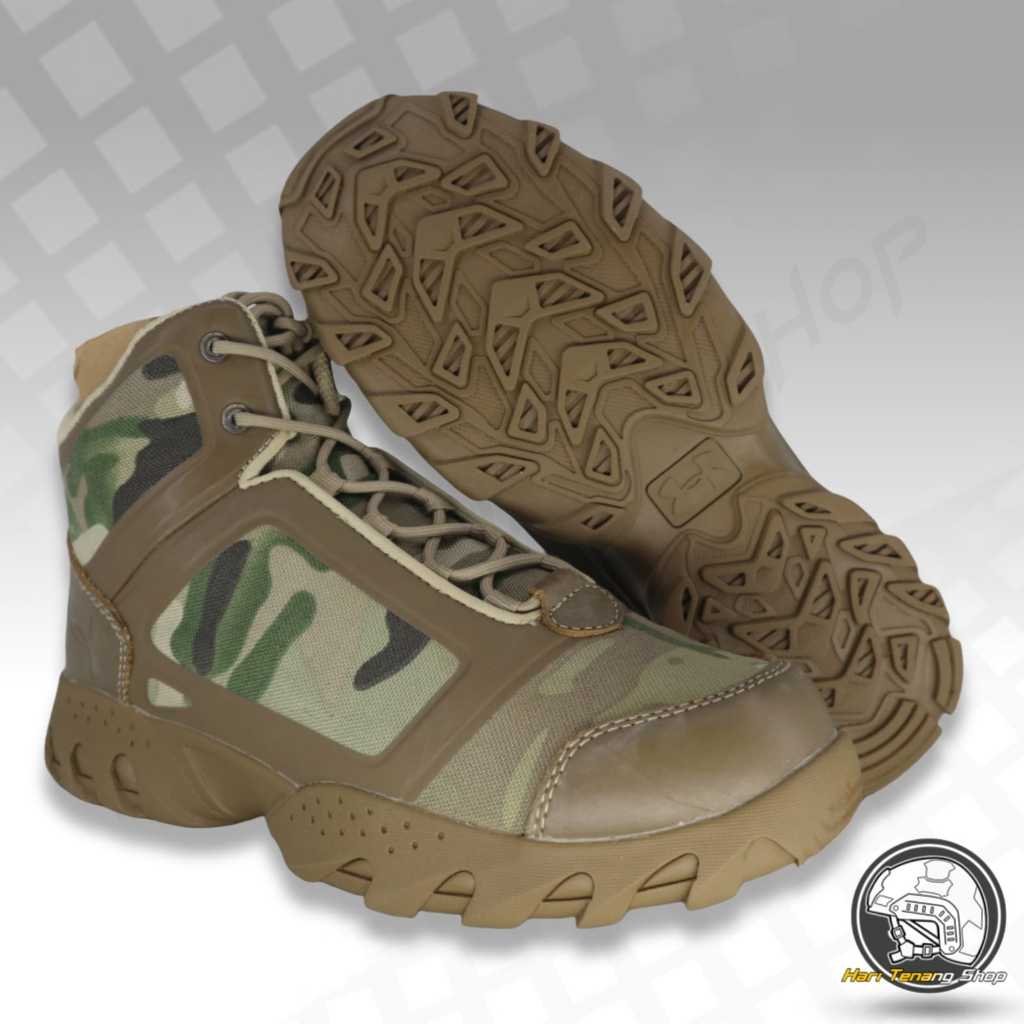 [Sepatu UA 595 MK] Sepatu pria 6 ins sepatu boots pria sepatu naik gunung sepatu outdoor pria pendek