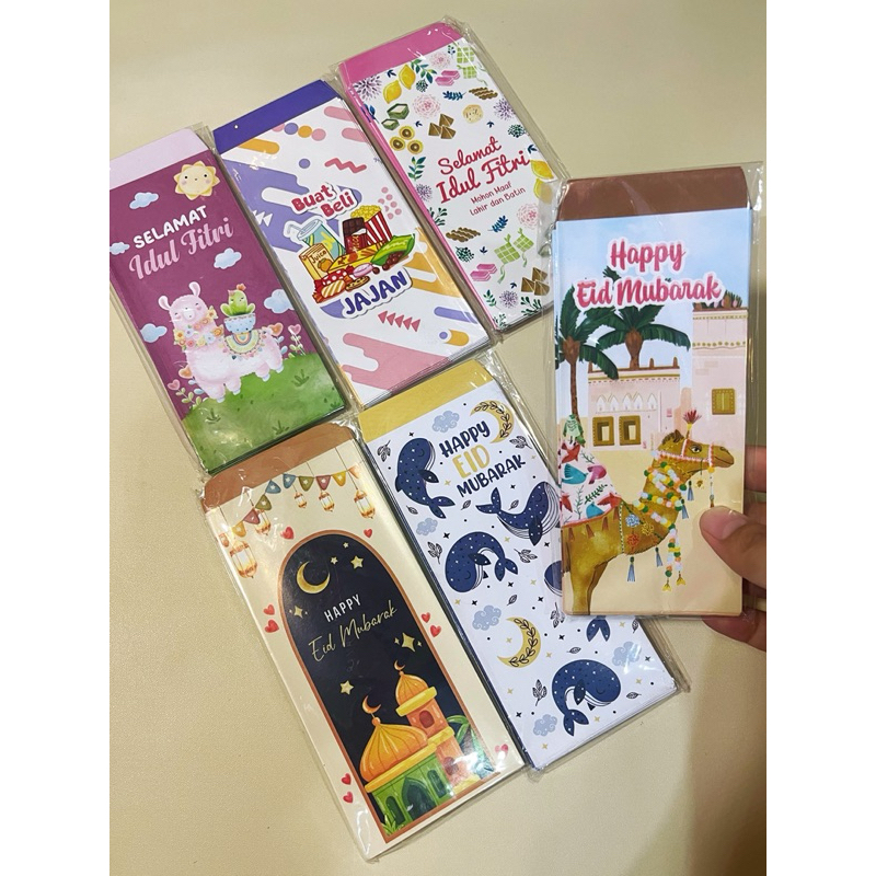 

(isi 10 pcs) Amplop Panjang THR Lebaran 2025 Ampao
