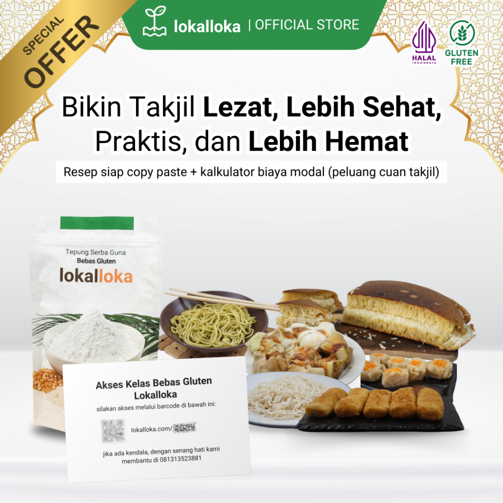 

Tepung Serba Guna Lokalloka Bundling Resep Takjil Lebih Sehat Tanpa Terigu