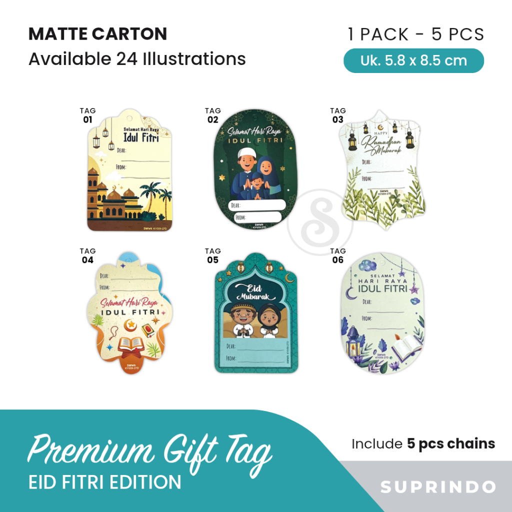 

HANG TAG LEBARAN RAMADHAN MUBARAK 5 PCS + RANTAI