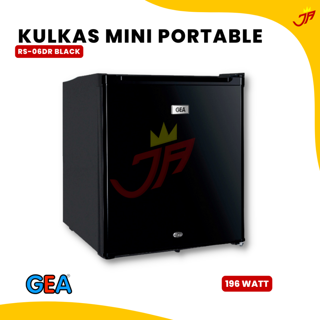 GEA Kulkas Mini Gea RS-06 DR Hitam/ Mini Bar Portable RS06DR GEA/Kulkas Mini RS 06DR/Kulkas Mini Bar