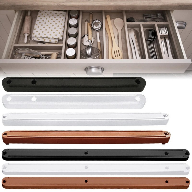 OneKlik - Isi 2 Rel Laci Hitam Rel Untuk Laci Lemari Rel Laci Plastik Rel Laci Lemari Kayu Grosir