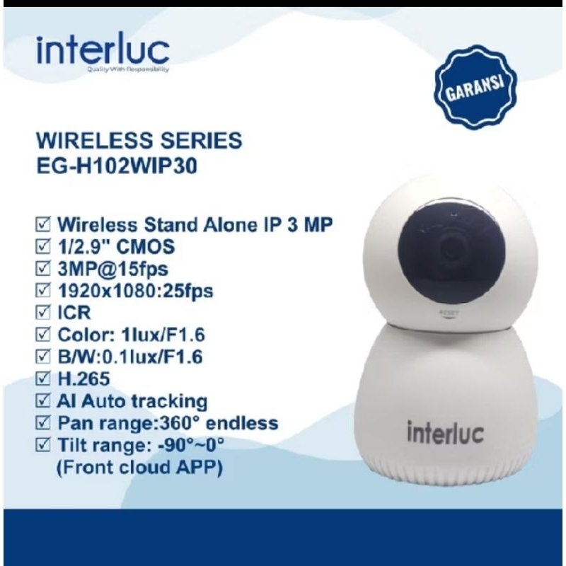 CAMERA WIRELESS INTERLUC EDGE 3MP AUDIO | CCTV WIFI 3 MP FULL HD – BEST SELLER