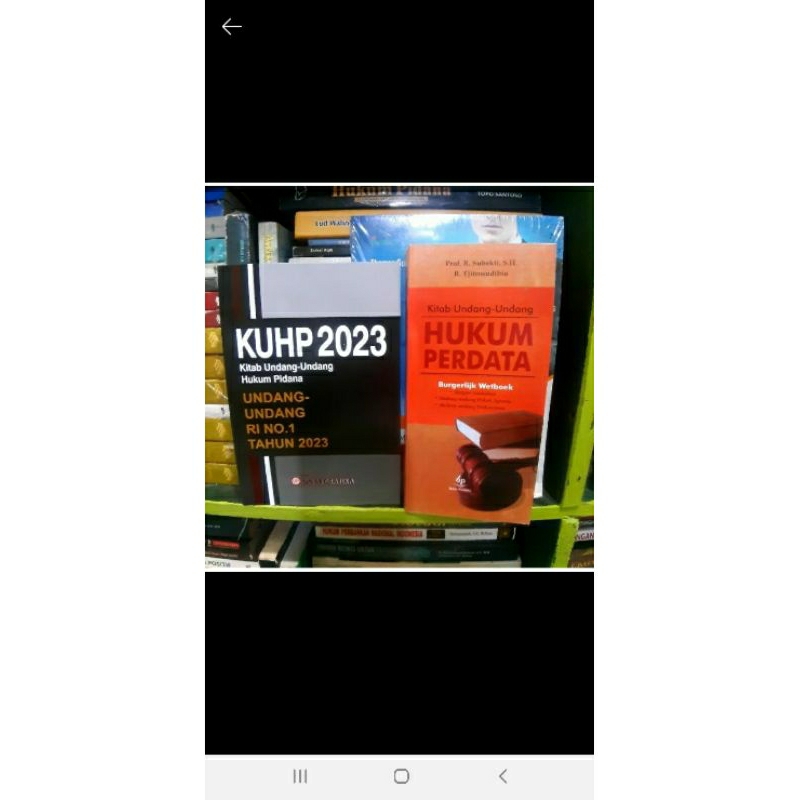 Paket 2 Buku KUHP 2023 + KUHPERDATA (BW)