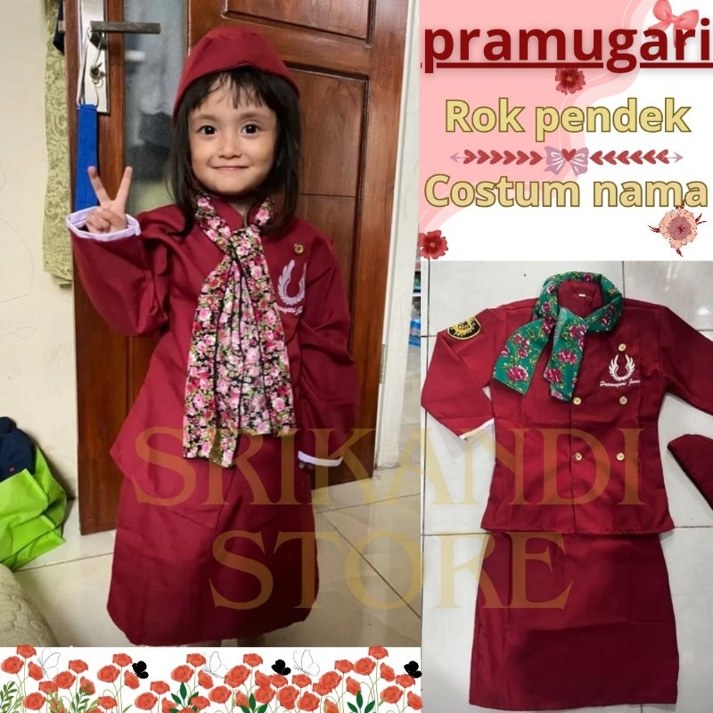 BAJU PRAMUGARI ANAK ROK PENDEK MAROON / BAJU PRAMUGARI ANAK MAROON /BAJU PRAMUGARI LION AIR (MAROON)