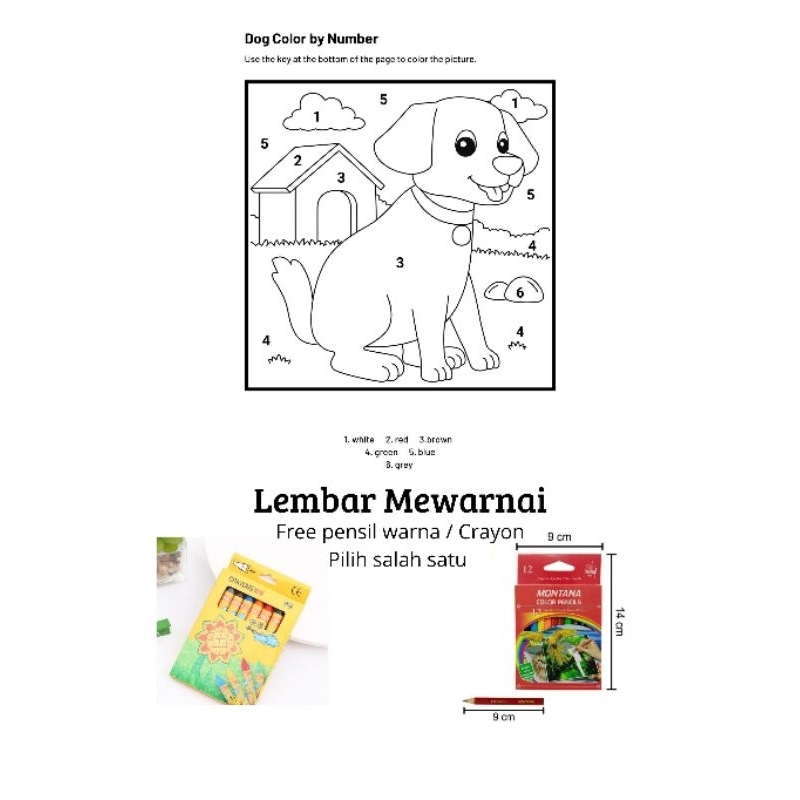 

- PROMO - 50 lembar mewarnai anak free pensil warna dan rautan