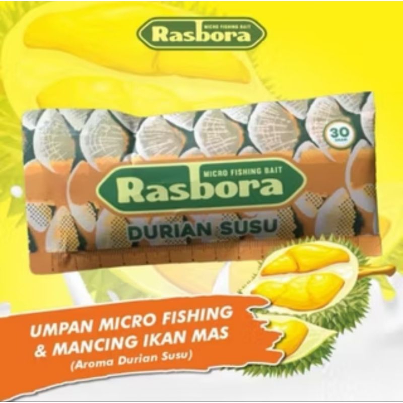 Umpan Ikan Mas RASBORA Jasuke Special Amis Durian Susu Pisang Susu Kemasan 30 Gram