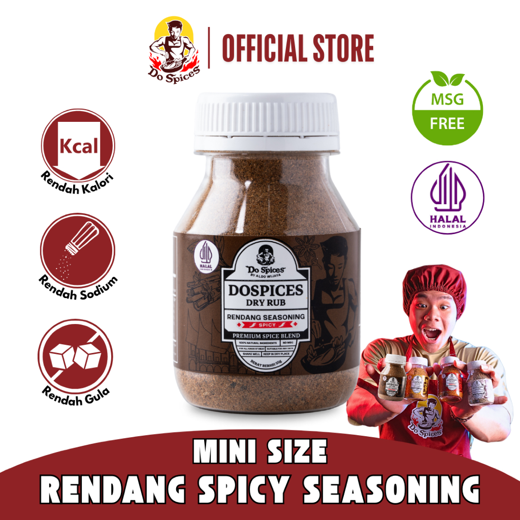 

Do Spices Healthy Dry Rub Bumbu Marinasi Rempah Rendah Kalori - Rendang Seasoning [Mini Size]