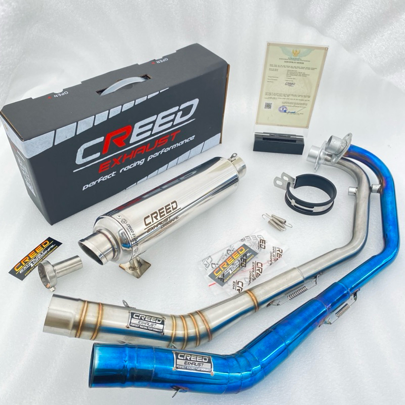 KNALPOT RACING CREED ORIGINAL type SAMURAI FULL SYSTEM For CBR FACELIFT LED CBR 150 R Facelift CB 15