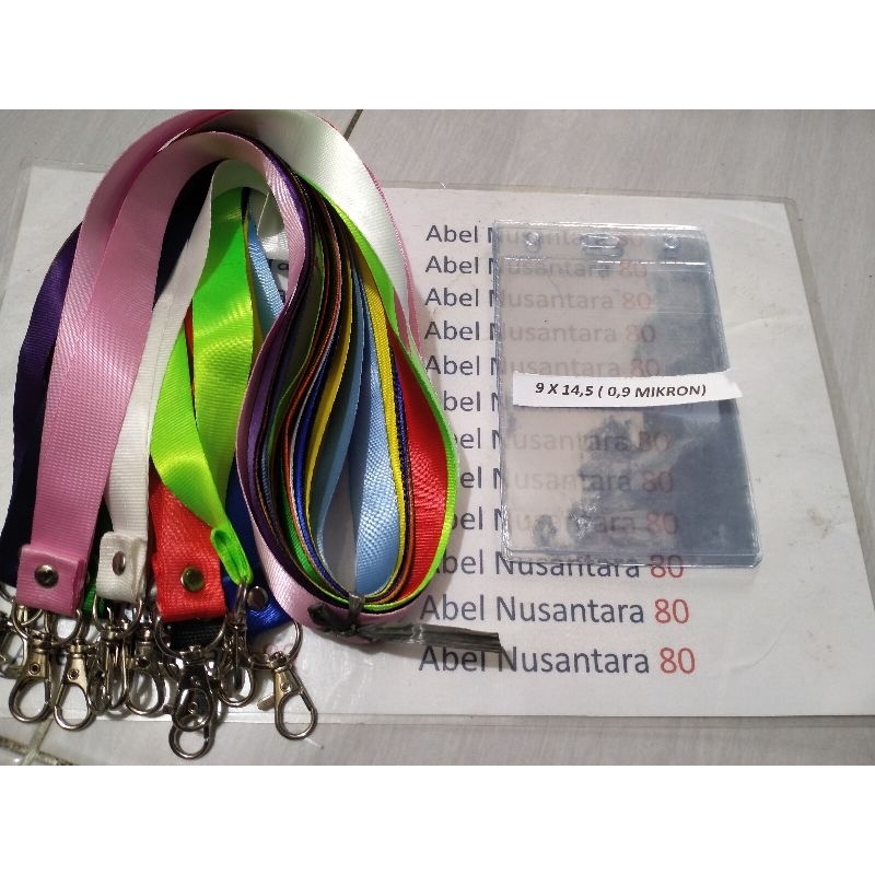 

paket Tali 2cm polos+plastik panitia uk 9x14,5 cm isi paket 10 pcs tebal plastik 0, 9 mikron