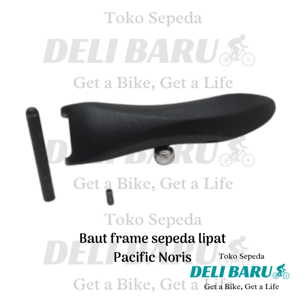 Baut frame QR set hitam klem kunci batangan tengah sepeda lipat pacific NORIS
