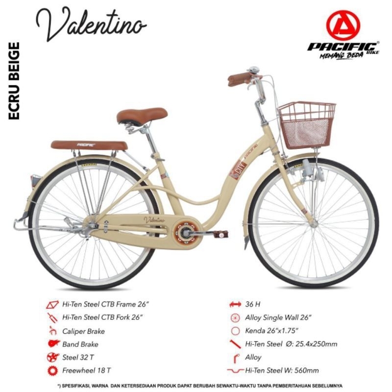 Sepeda Mini Keranjang Pacific Valentino 26inch