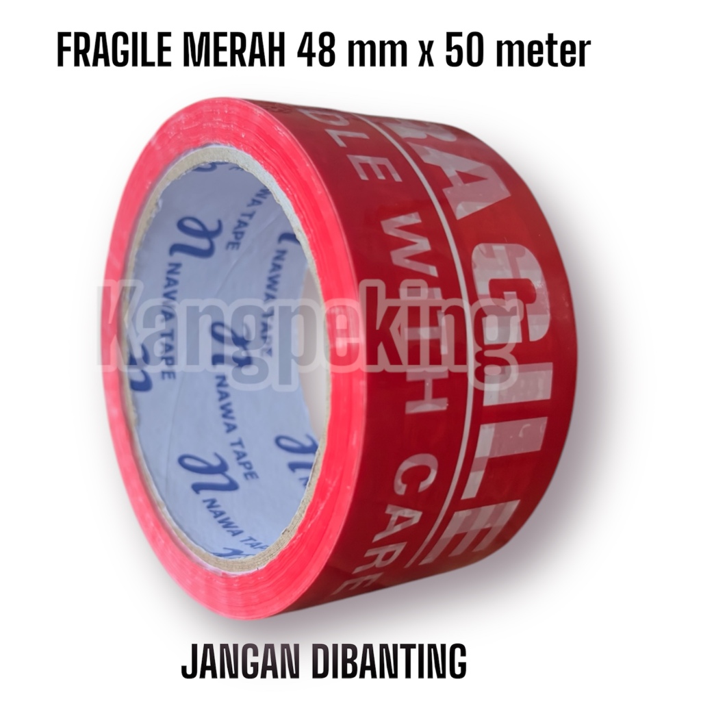 

Lakban Fragile merah jangan dibanting murah Berkualitas