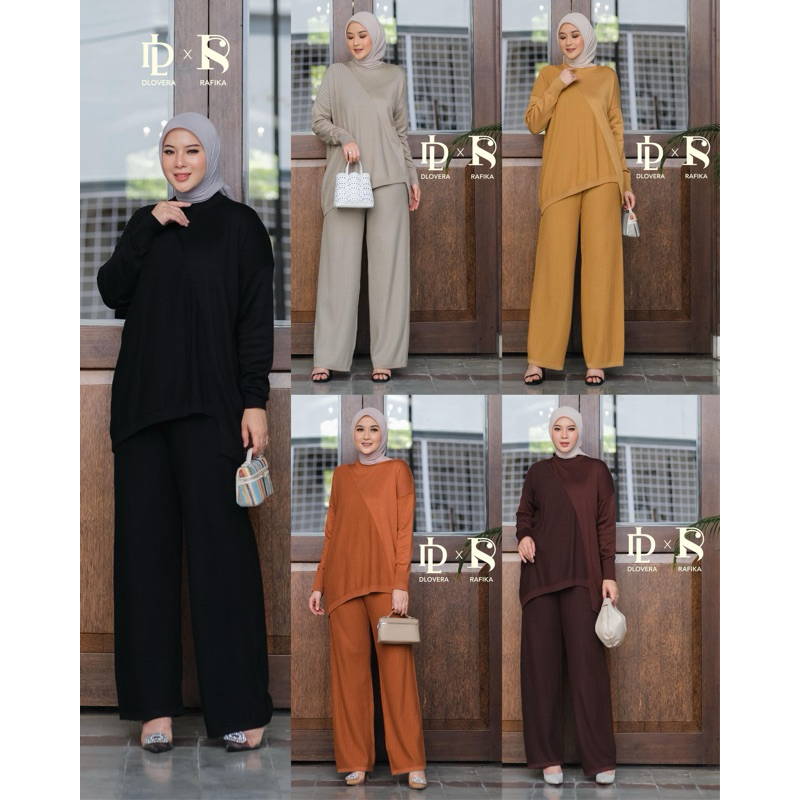 KEIKO SET KNIT ,ALARA & VIENA Set setelan Original By Dlovera