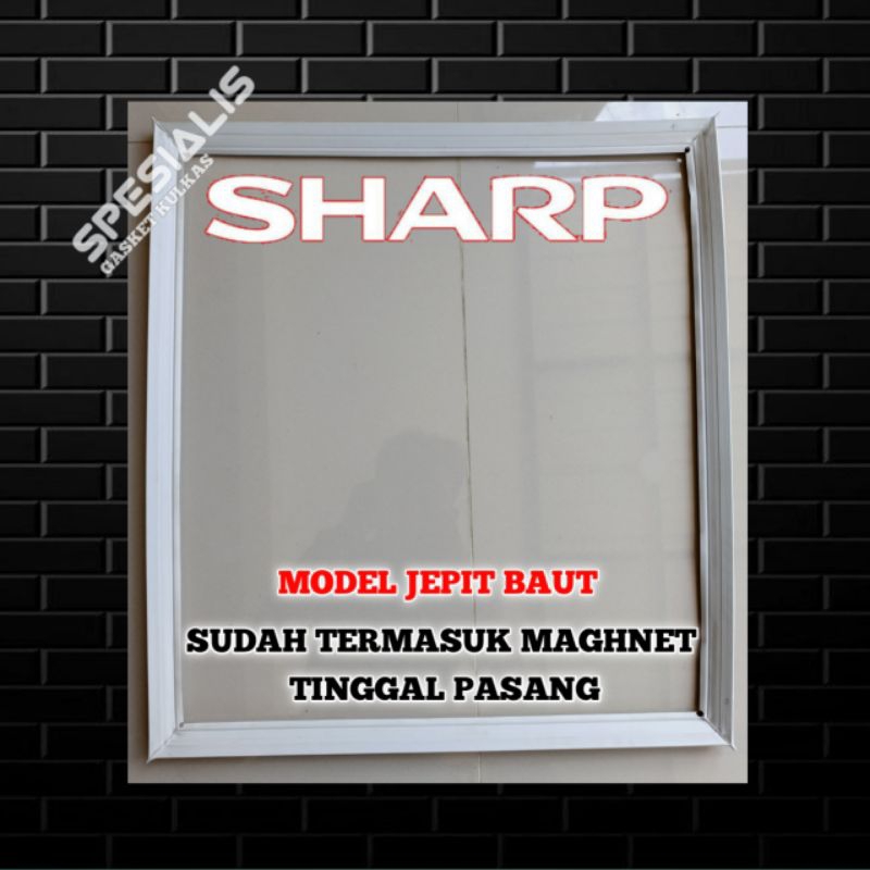 GASKET KARET PINTU KULKAS SHARP JEPIT 52 X 49 CM
