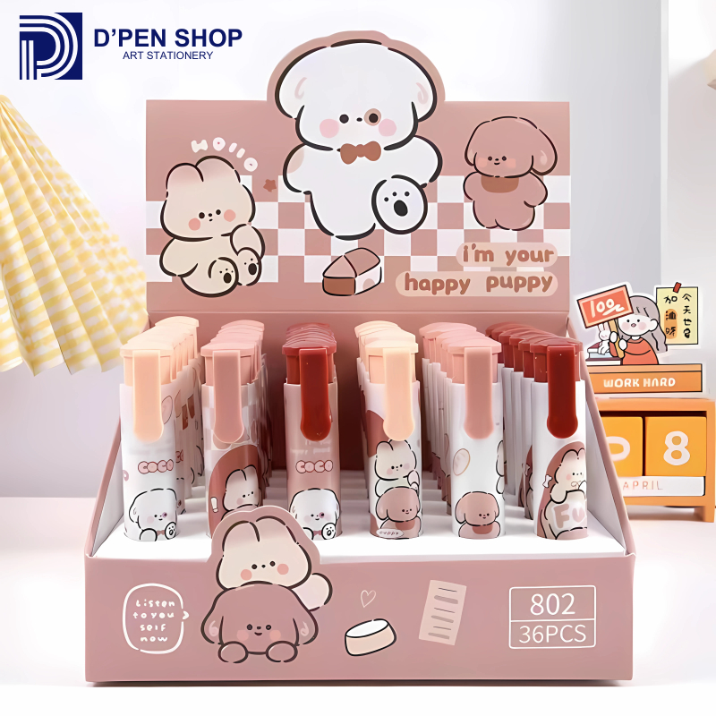 

Eraser Cute "I'm Your Happy Puppy" Push Eraser Sliding Eraser Penghapus Mekanik Hapusan Mekanik Penghapus Aesthetic Pastel Gemoy untuk Sekolah Kantor Penghapus Imut "Happy Puppy" Eraser Pastel Soft Bersih Anti Noda
