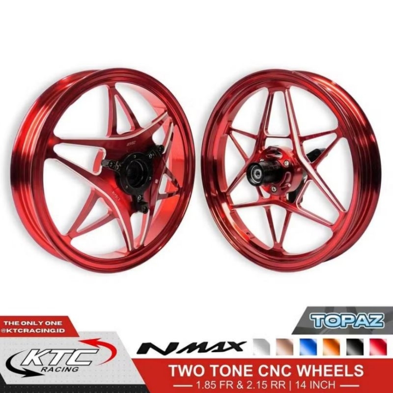 Velg Racing Ktc Topaz 185-14 / 215-14 Nmax new Nmax turbo Nmax neo Nmax old / Pelek Ktc Nmax