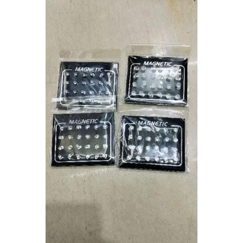 GROSIR 12PASANG ANTING MAGHNET MATA ANTING PRIA/WANITA 12PASANG
