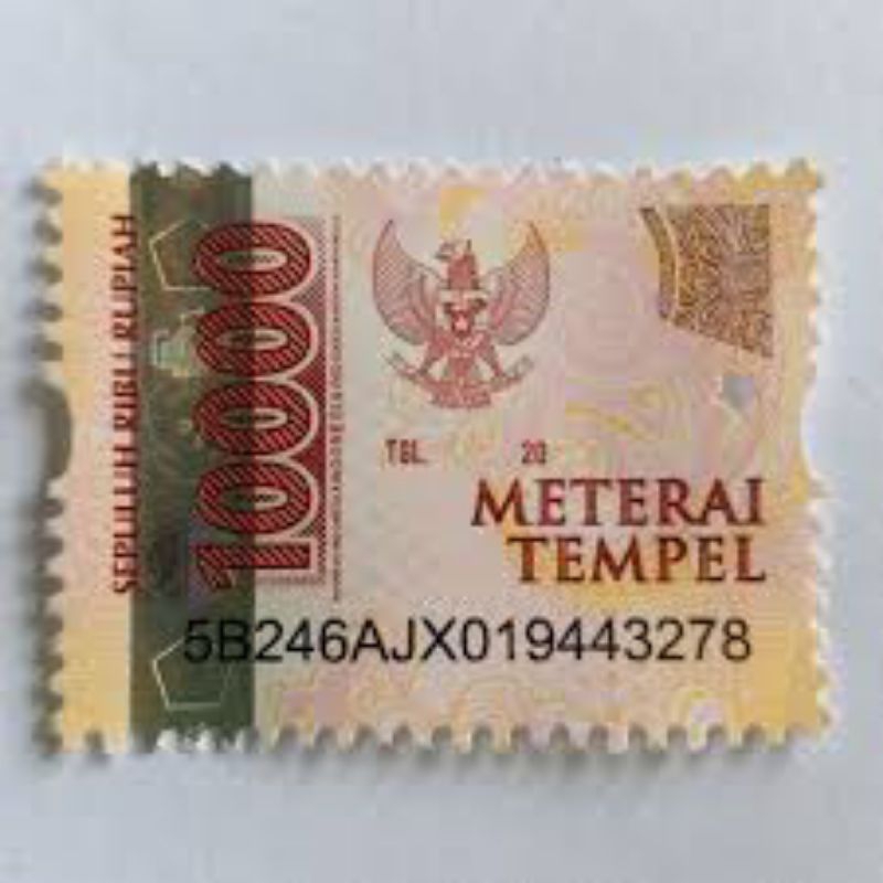 

Materai 10000 Asli