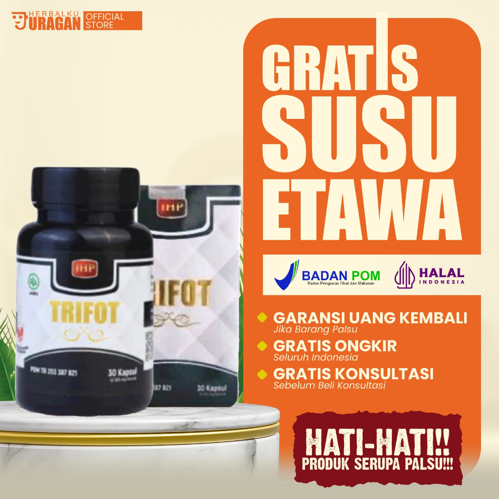 TRIFOT KAPSUL Penggemuk Badan Herbal | BPOM HALAL | Isi 30 Kapsul