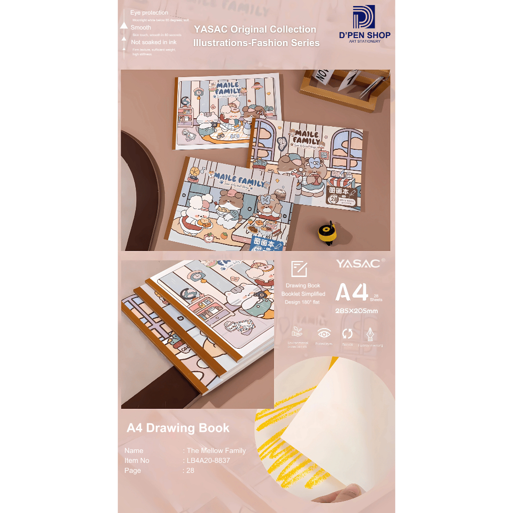 

Drawing Book A4 28 Lembar Buku Gambar Sketsa Ilustrasi Premium The Mellow Family ESAER