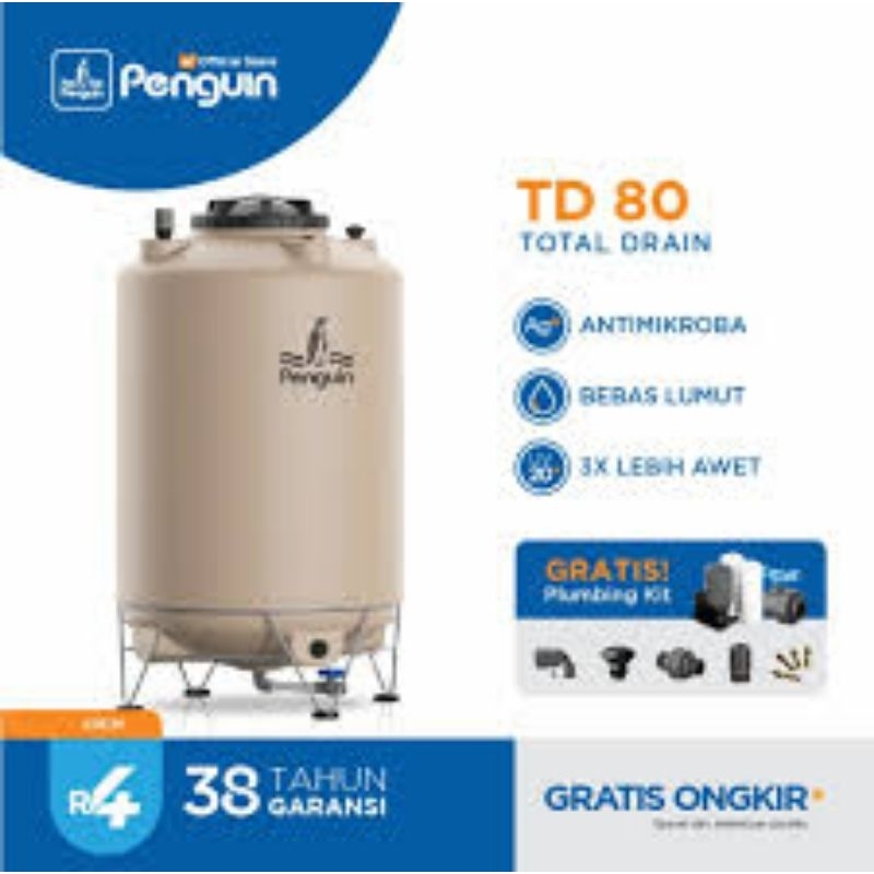 Penguin Toren Total Drain TD60 TD80 800L Banyumas