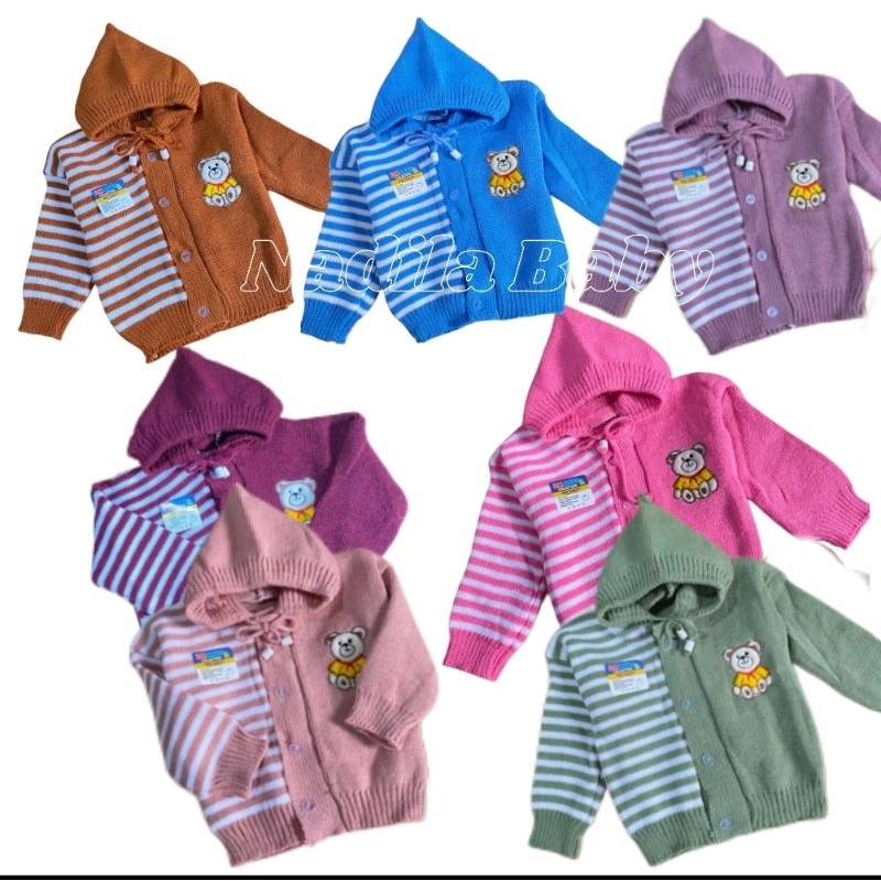 Jaket/sweater Rajut premium bayi 0-6 bulan