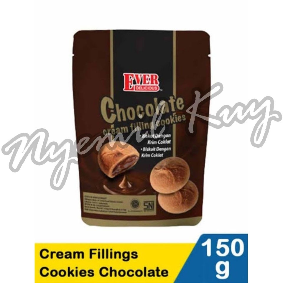 

Ever Delicious Chocolate Cream Filling Cookies Biscuit isi @15 x 10g - Ever Delicious Chocolate - Cookies Chocolate - Biskuit dengan Krim Coklat 150g