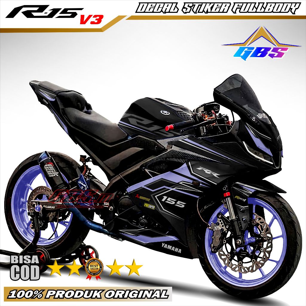 Decal R15 V3 Stiker Decal Motor R15 V3 Sticker Yamaha R15 V3 Fullbody Stiker Variasi Modifikasi