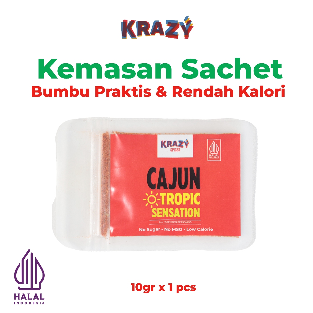 

Kemasan Satchet KRAZY SPICES Bumbu Diet Marinasi Dry Rub 10 gr