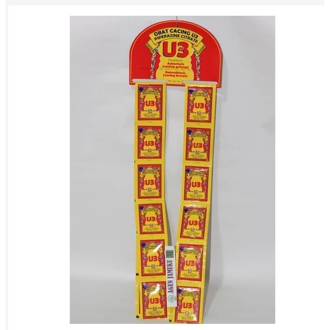 PUYER OBAT CACING U3 CAP JAGO 1 Hanger 24 sachet