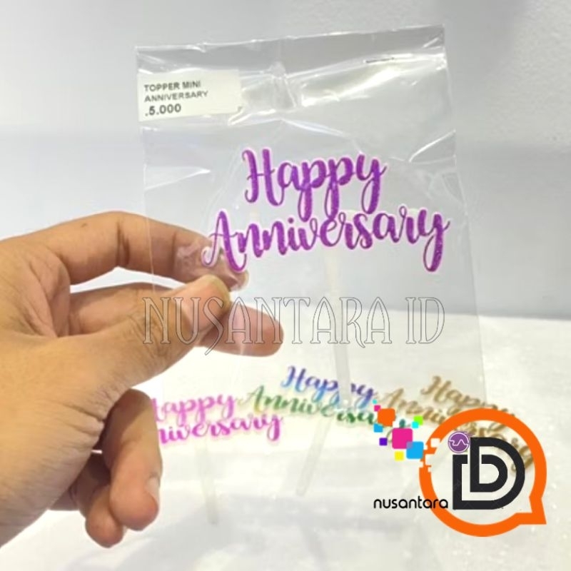 TOPPER CAKE ANNIVERSARY / hiasan kue anniversary / topper anniversary