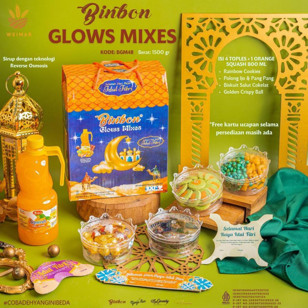 

Hampers Lebaran Idul Fitri /Paket Kue Kering Lebaran BINBON GLOWS MIX