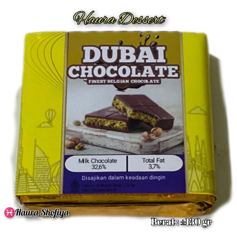 

(Size Tanggung ±130 gr) Coklat Dubai Viral PISTACHIO KUNAFE Chocolate Original Crispy Makanan Cokelat