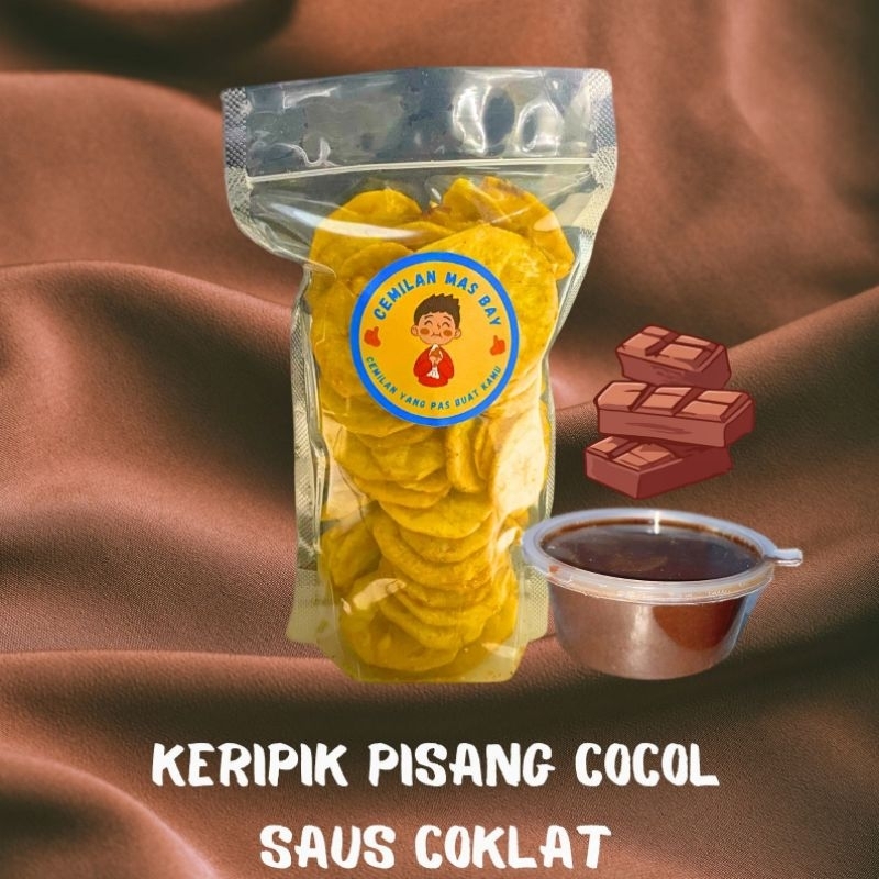 

cemilan Keripik pisang cocol rasa coklat 120 g