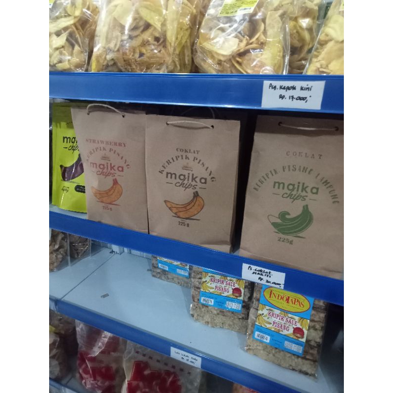 

keripik pisang strawberry 225g /Snack/Maika chips