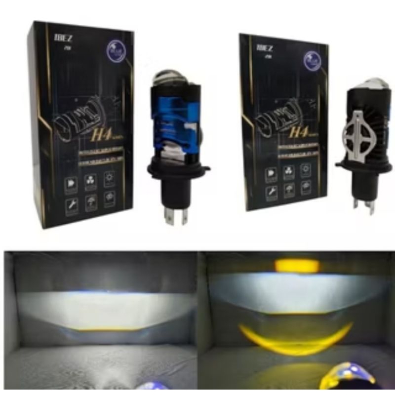 IBEZ H4 201 Lampu Utama mini BiLed H4 Flat Bluelens Satuan
