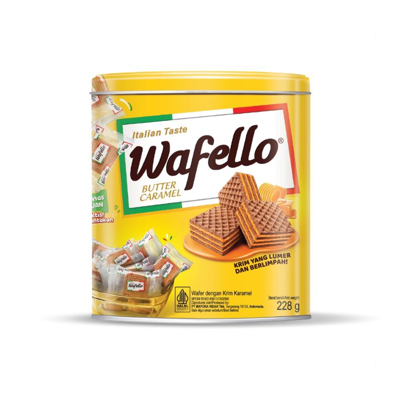 

Roma Wafello Wafer Kaleng 234gr / Choco / Butter Caramel