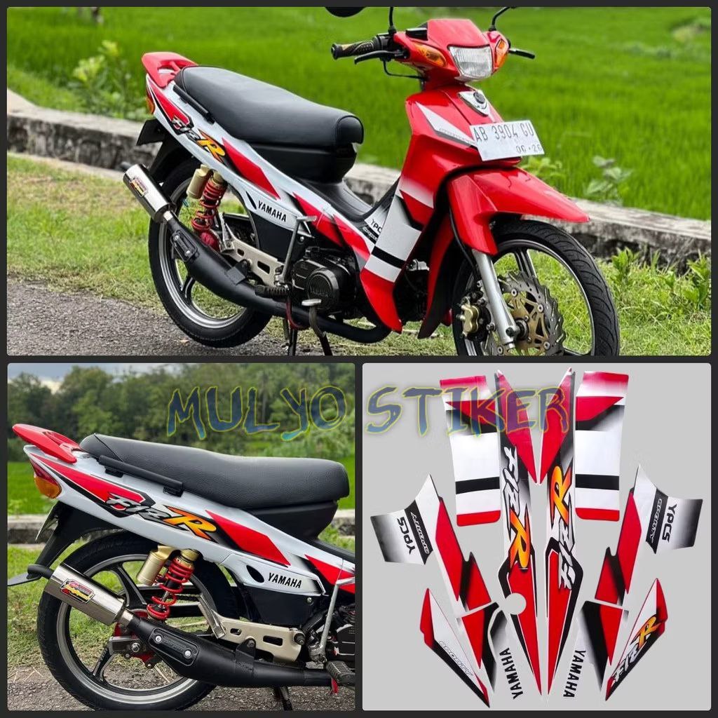 striping / sticker list body Yamaha fizr / f1zr / fiz r 2002 2003 merah putih