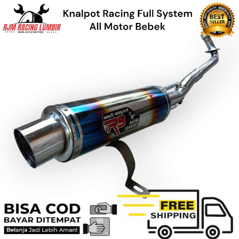 Knalpot Racing R9 Exhaust Motor Supra fit Supra125 Jupiter z Smash Vega Shogun Kharisma Supra x