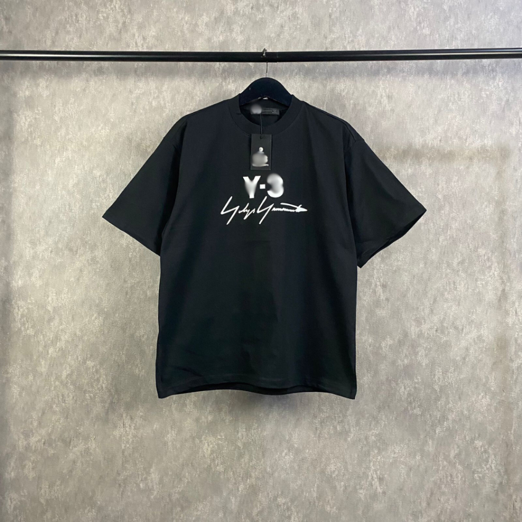 Baju Kaos Classic Yohji Yamamoto Black Tee Cotton T-Shirt Baju Kaos Atasan Pria & Wanita Unisex Yohj