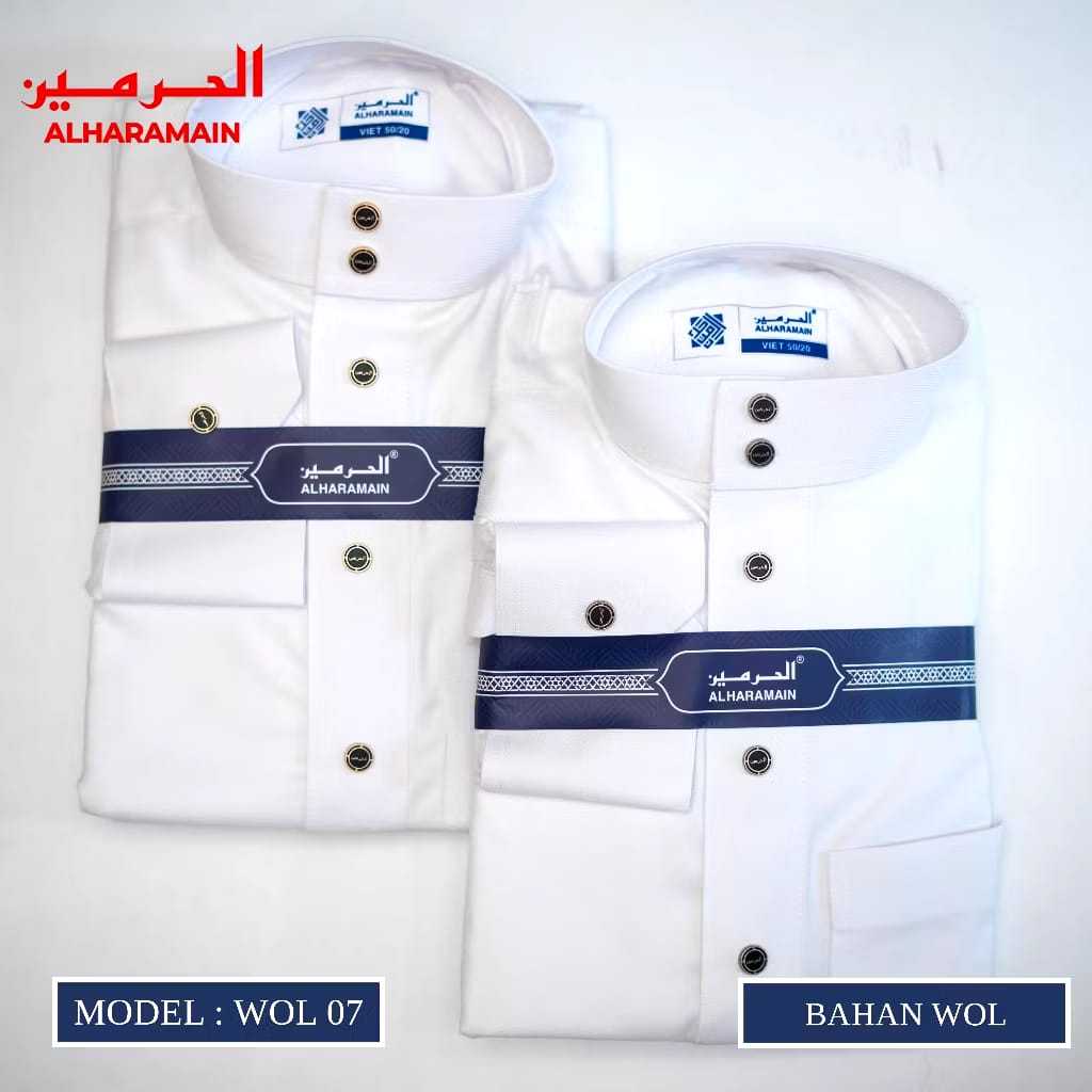 AL Haramain Jubah / Gamis Pria Dewasa Premium Woll Putih