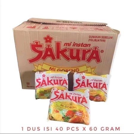 

MI SAKURA GORENG Netto 60gr - Mie Instan