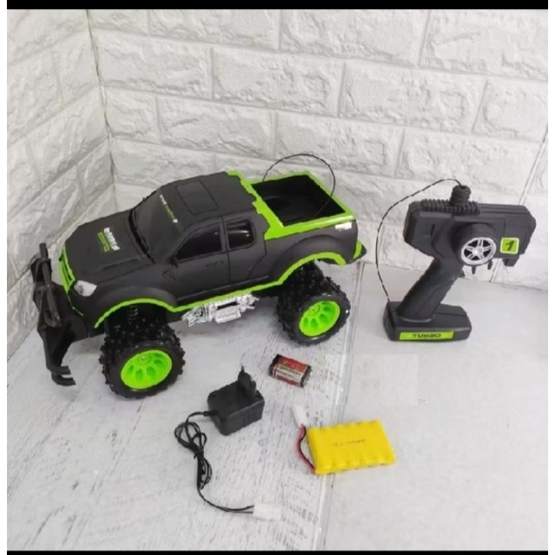 MAINAN RC CAR DARK MONSTER MOBIL JEEP REMOT OFF ROAD UKURAN BESAR SKALA 1:10 ΚΕΝ...