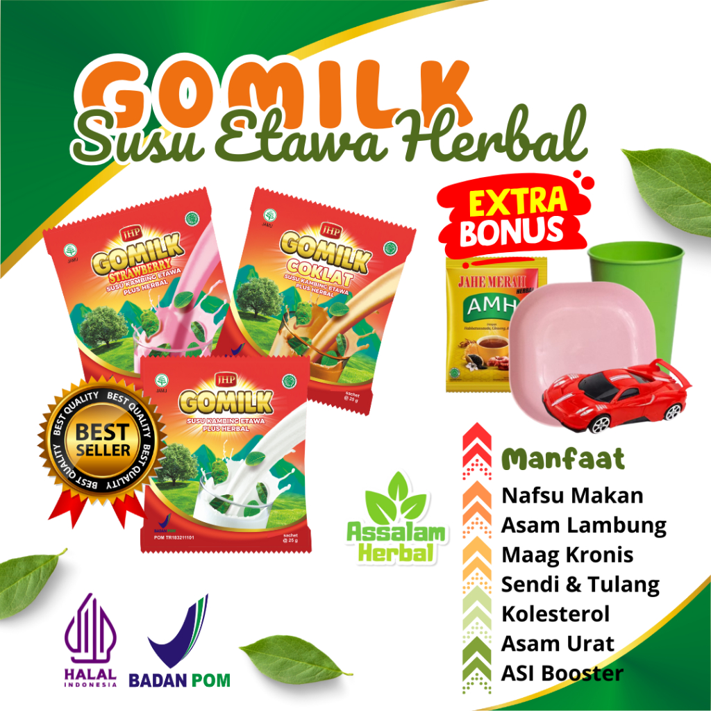 

GOMILK SACHET Susu Kambing Etawa Atasi Nyeri Tulang Sendi Lutut Rematik Maag Asam Urat Kolesterol