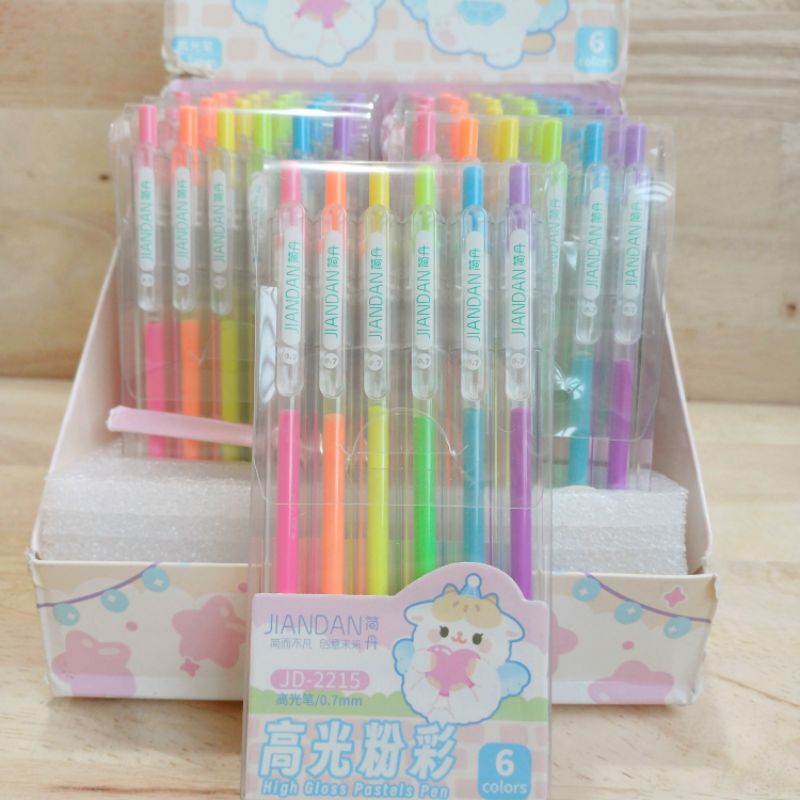 

Pulpen warna jiandan isi 6 warna JD2215