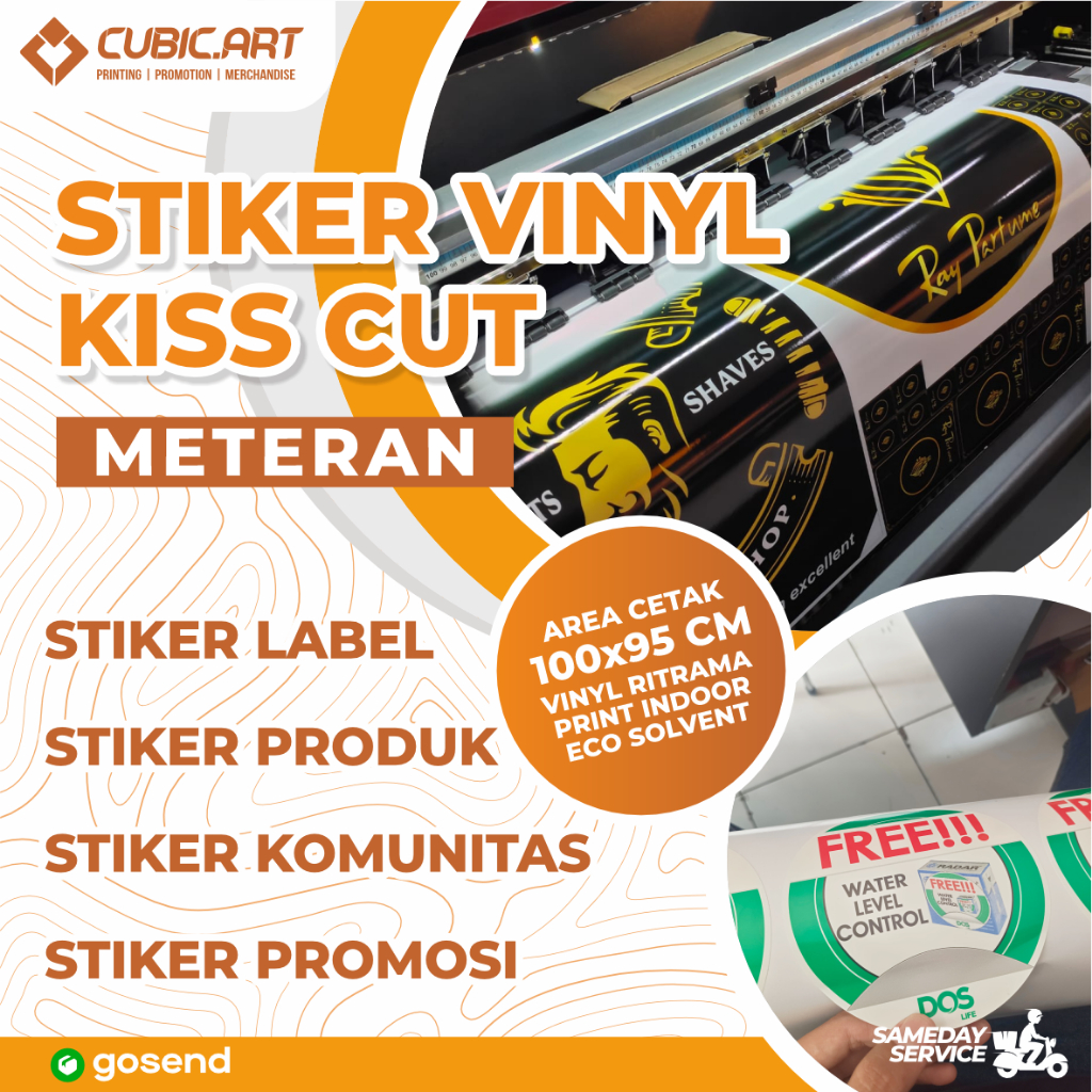 

Stiker Vinyl Kiss Cut ( Setengah Putus) - Meteran